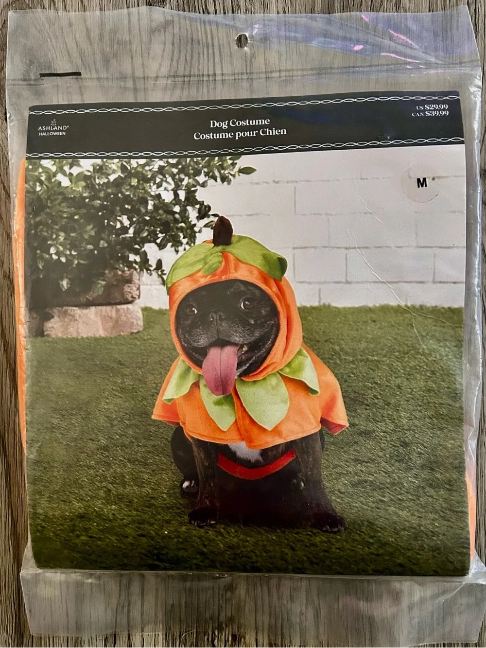 Ashland Orange and Green Pumpkin Dog Costume Hooded Pet Outfit
